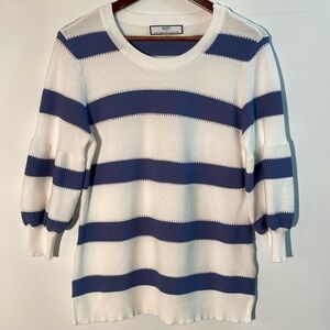 Hilary Radley - striped knit sweater. Size M